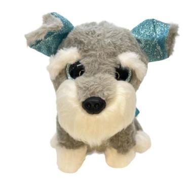 Imagem de Cachorro de Pelúcia Schnauzer - Cinza - 20cm - 1 unidade - Rizzo