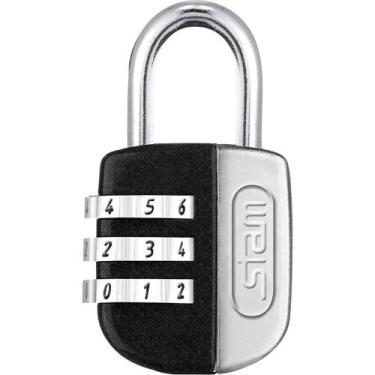 Imagem de Cadeado Segredo 25Mm Life Colors Preto Fosco - Stam