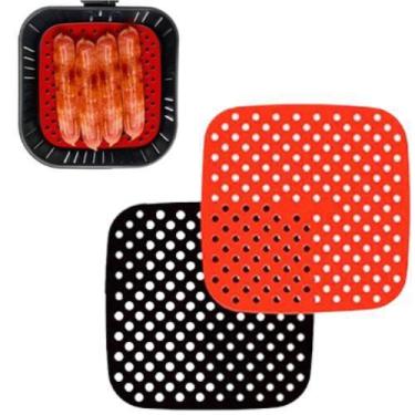 Imagem de Protetor Silicone Air Fryer Fritadeira 19Cm Quadrado - Uny gift