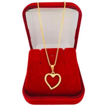 Imagem de Correntinha Feminina com Pingente Coração Folheada a Ouro 18k - Dinis 