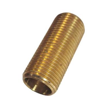 Imagem de Niple Corrido Resistente Latão Rosca 1/2 Amarelo - Metais Rei, amarelo