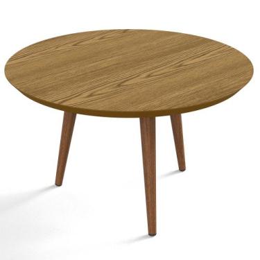 Imagem de Mesa de Centro Redonda Pés Madeira Luna 670 Cumarú - Patrimar Móveis, 