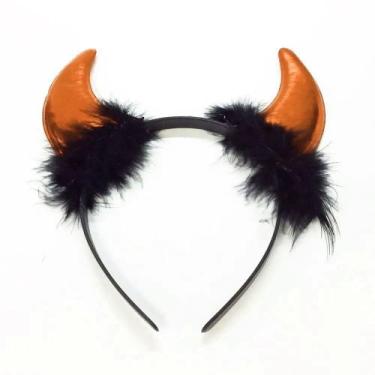 Imagem de Tiara Arco Chifre Diabinha Festa Fantasia Carnaval Halloween - RPires,
