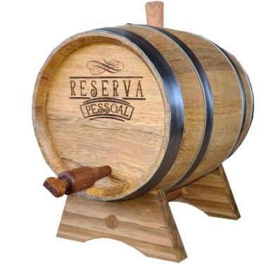 Imagem de Barril De Carvalho Para Cachaça 3 Litros Personalizado Laser - Wood E-