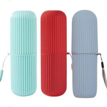 Imagem de Estojo Porta Escova De Dente Multiuso Para Viagem Escola 3un - Ladiv, 