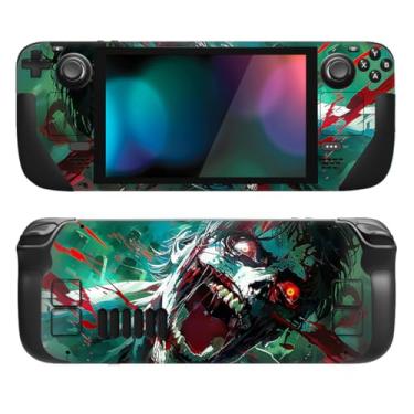 Imagem de PlayVital Conjunto completo de decalque de película protetora para LCD Steam Deck, adesivos personalizados capa de vinil para Steam Deck OLED - Zumbi furioso