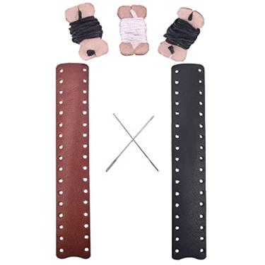 Imagem de Alça de couro bovino para alavanca de ação Rife, espingarda para caça e tiro (marrom × 1, preto × 1, 15 cm)