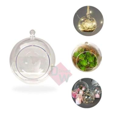Imagem de Kit 24 Bolas Acrílica Esfera Para Suculenta e Terrário 10cm - Decor Ar