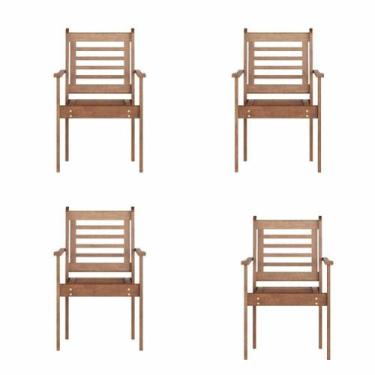 Imagem de Conjunto 4 Cadeiras Pink Sands Madeira Maciça - Cedro Rosa