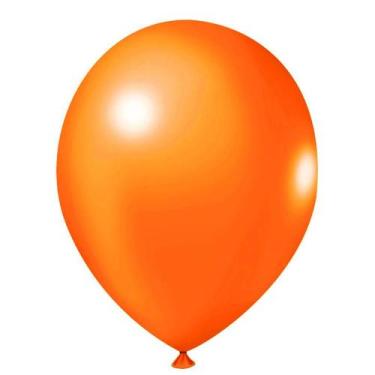 Imagem de Balão Neon Laranja de Látex - 9 Polegadas - 25 Unidades - Balões Joy