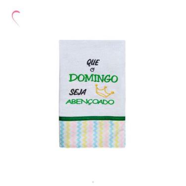 Imagem de Pano De Prato Bordado Dias da Semana Semaninha 100% Algodão - Autoesti