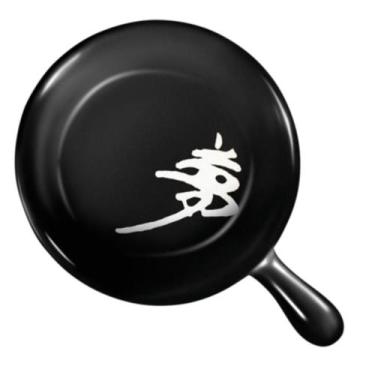 Imagem de Pratinho com Cabo para Molho Shoyu Cerâmica Finger Food Oriental Japon