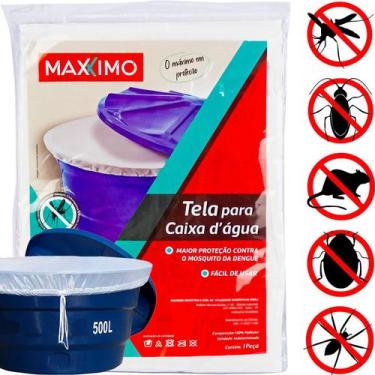 Imagem de Capa Tela para Caixa D'água 500L Redonda Proteção Dengue Sujeiras Mosq