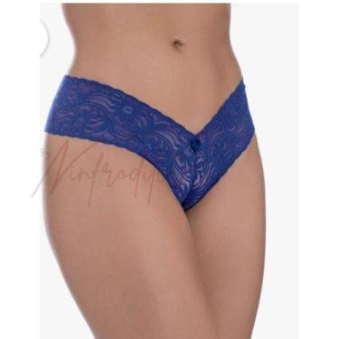 Imagem de Calcinha Tanga Fio Dental Meia Caleçon Renda Asa Delta - Prime Lingeri