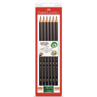Imagem de Lápis Preto Redondo 1205 MAX N2B Blister com 06 Unidades - Faber Caste