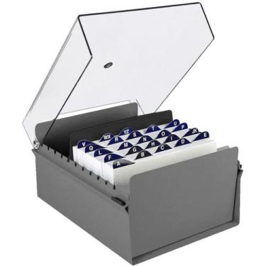 Imagem de Fichário de Mesa com Base de AÇO 6X9 Fumê - Acrimet