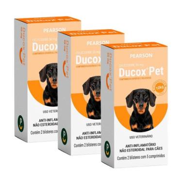 Imagem de Combo 3 Ducox Pet 50mg Pearson Anti-inflamatório Cães e Gatos - 10 Com