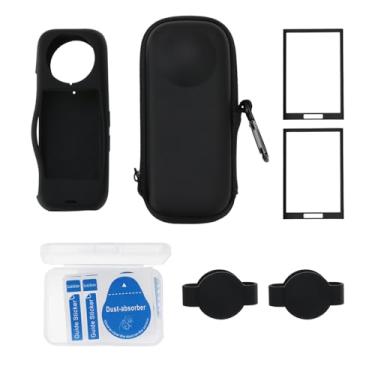 Imagem de SG Store Kit de acessórios de proteção para câmera, capa protetora de silicone, capa protetora de silicone, protetor de tela compatível com Insta 360 X4