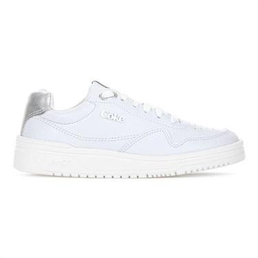 Imagem de Tênis Coca Cola Hope Town Branco e Prata - Feminino , 37, Branco