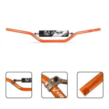 Imagem de Guidão Cross Bar Vyrus 22mm C/ Barra Protetor Espuma Trilha Motocross,