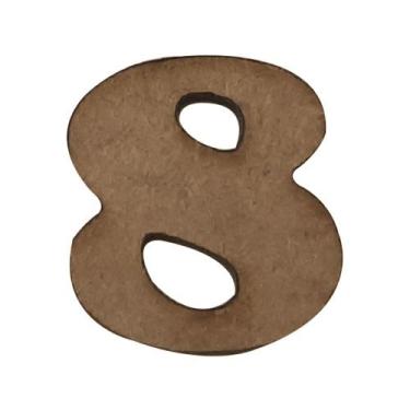 Imagem de Número para Aplique Kit 18un Artesanato 2,5cm Mdf Madeira - ATACADÃO D