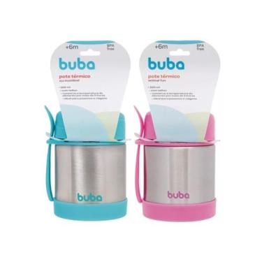 Imagem de Pote Térmico Infantil Inox 360ml c/ colher - Buba, 320ml, Rosa