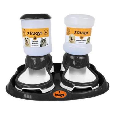 Imagem de Kit Comedouro Automático Cachorro Gato Bededouro Bandeja 2l - bebedour