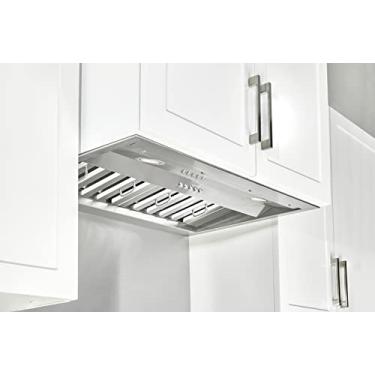 Imagem de KOBE Range Hoods INX2630SQB-700-3 Brillia 76,2 cm com capô incorporado/inserção de 3 velocidades, 630 CFM, luzes LED, filtros defletores, polegadas, aço inoxidável