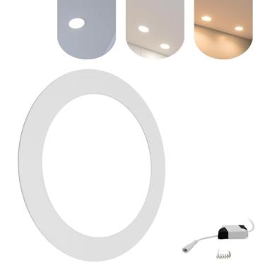 Imagem de Painel Plafon Led Embutir 18w Redondo Bivolt Luz Forte (Branco Quente)