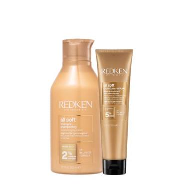 Imagem de Kit Redken All Soft Shampoo e Leave-in (2 produtos)