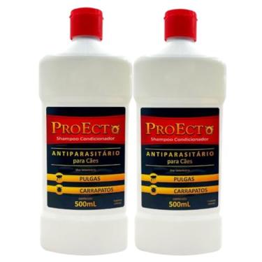 Imagem de Kit 2 ProEcto Shampoo Antipulgas e Carrapatos para Cães, 500ml, World Veterinária