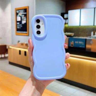 Imagem de Capa de telefone com moldura de onda colorida fofa para Oneplus 12R 11R Ace2 12 ACE3 NordN30SE Capa amortecedora à prova de choque, roxa, para Oneplus NordCE2, 5G