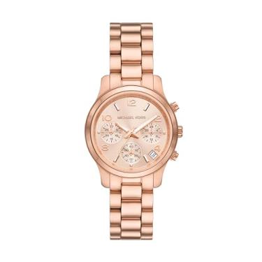 Imagem de Michael Kors Relógio feminino Runway de quartzo, Ouro rosa, One Size, MK7327 - Relógio cronógrafo Runway
