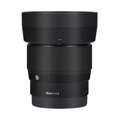 Imagem de Película protetora para lente de câmera, película protetora, película vinly, adesivo premium para Sigma 56 mm F1.4 DG DN, adequado para Sony E Mount para Canon EFM Mount (preto fosco)