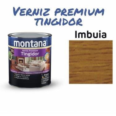 Imagem de Verniz Tingidor Brilhante Para Madeiras Montana 900ml, Imbuia