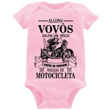 Imagem de Body Bebê Alguns vovôs jogam bingo, vovôs de verdade andam de motocicl