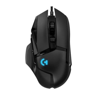 Imagem de Mouse Gamer Logitech G502 com Fio e RGB - Preto