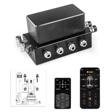 Imagem de ZHSYMX Kit De Sistema De Suspensão A Ar De Alto Nível De Gerenciamento De Ar Com Pacotes De Encaixe Airlift E Tubo De Vácuo De 6 Mm, Sistema De Controle Eletrônico/Pneumático/Airlift 5 Memórias