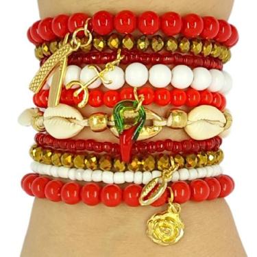Imagem de Kit Mix 10 Pulseiras Maria Navalha Umbanda - Balaio de Santo