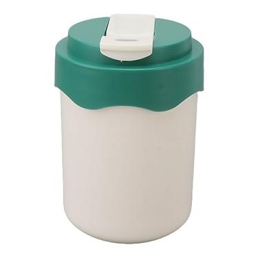 Imagem de Caneca de café com isolamento de parede dupla Grcfumo 450 ml, copo de água de aço inoxidável com tampa dois em um, caneca de viagem reutilizável para café, chá e bebidas (Green)