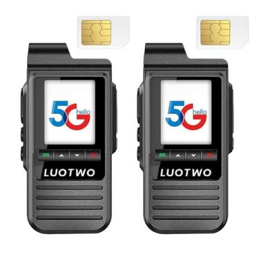 Imagem de LUOTWO Honor 1-D Walkie Talkie global com cartões SIM 4G PoC rádio bidirecional alcance ilimitado PTT rádio bidirecional global rádio LTE recarregável portátil intercomunicação de longo alcance 5000