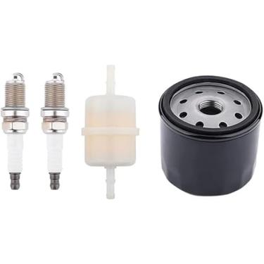 Imagem de Filtro de ar e filtro de óleo para Cub Cadet XT1 XT2 LT46 LT50 LT54 Craftsman G8300 G8400 T1800 T8000 T8200 T8400 Z6400 Z6600 Troy-Bilt 106.7 cm 116.7 cm 8 cm 12 Trator de cortador de grama de giro