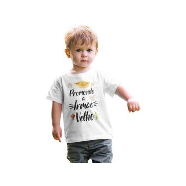 Imagem de Camiseta Infantil Promovido a Irmão Mais Velho Festa Junina Branca - D