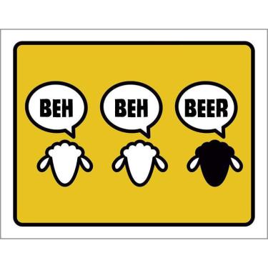 Imagem de Placa Decorativa - Beh Beh Beer Cerveja 27X35