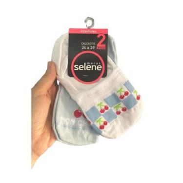 Imagem de Kit 2 pares meia super invisível Selene 7380, Cereja, 34 - 38