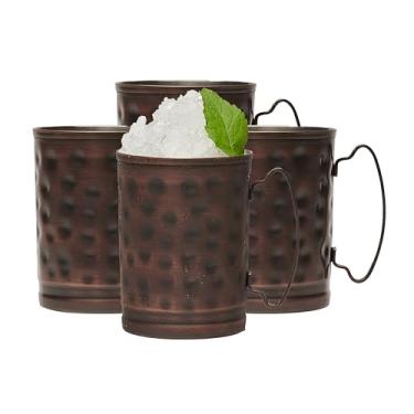 Imagem de Libbey Canecas de cobre marteladas Moscow Mule, conjunto de 4