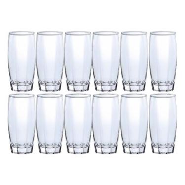 Imagem de Conjunto com 12 Copos de Vidro 370ml Florence Transparente - CRISTAR