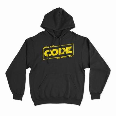 Imagem de Moletom Com Capuz Code Be With You - Studio Geek, P, Preto