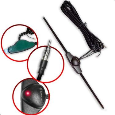 Imagem de Antena Interna Cinoy Radio Automotiva Amplificada p/ Carro Universal d