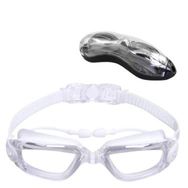 Imagem de Kit Óculos Natação Profissional Lentes Transparentes Estojo - Hero Ban